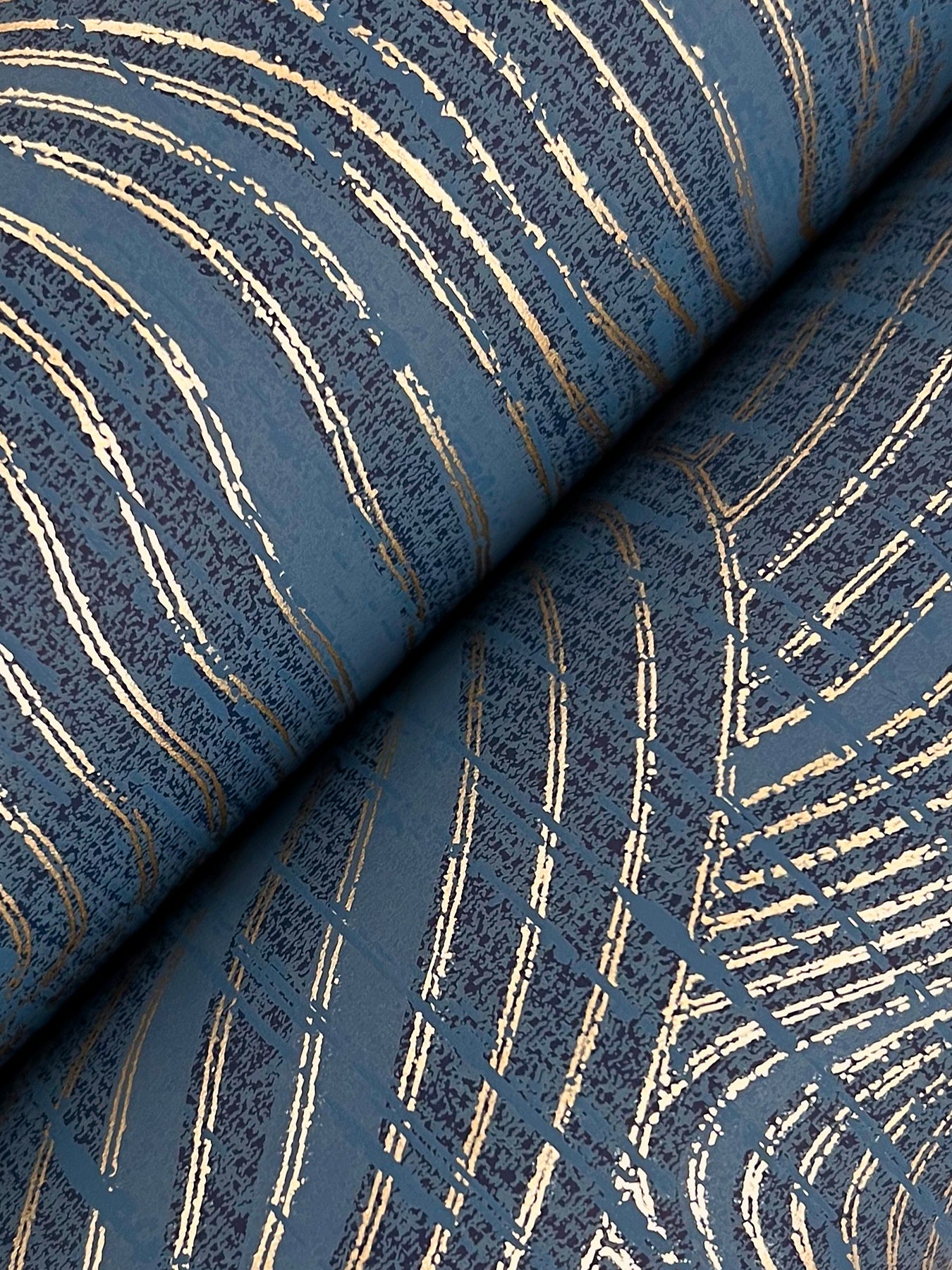 York Wallcoverings Classics Geodes Navy Wallpaper Eclectic Bohemian Blues   - GT4527