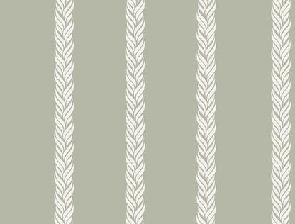 York Wallcoverings Classics Braided Stripe Green Wallpaper Transitional Stripes Greens   - GT4541