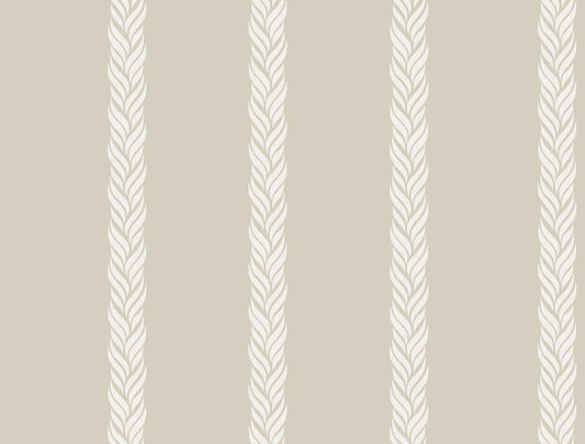 York Wallcoverings Classics Braided Stripe Beige Wallpaper Transitional Stripes Neutrals   - GT4544