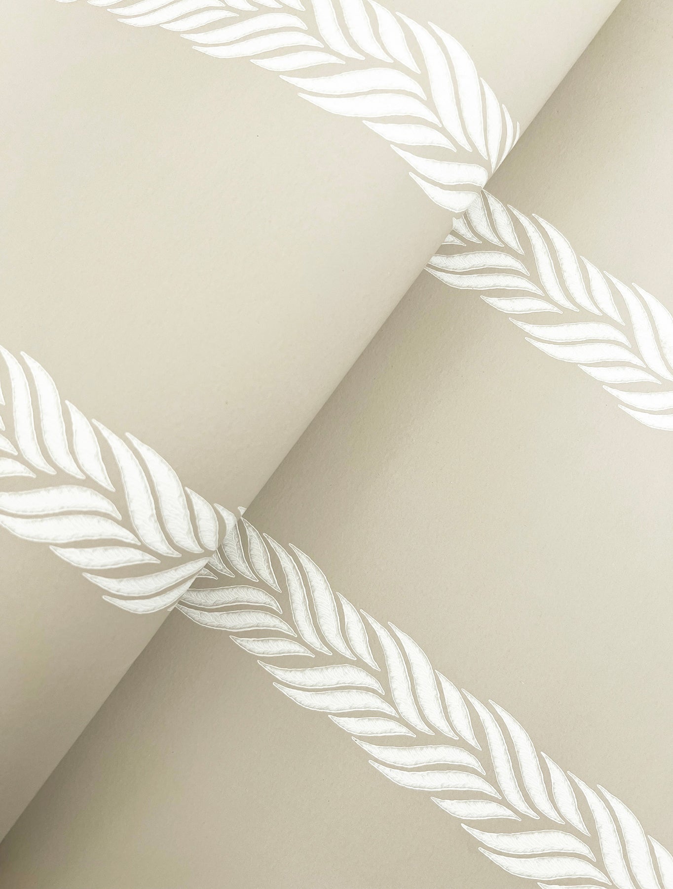 York Wallcoverings Classics Braided Stripe Beige Wallpaper Transitional Stripes Neutrals   - GT4544