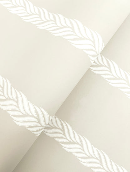 York Wallcoverings Classics Braided Stripe Tan Wallpaper Transitional Stripes Browns   - GT4545