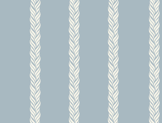 York Wallcoverings Classics Braided Stripe Blue Wallpaper Transitional Stripes Blues   - GT4546