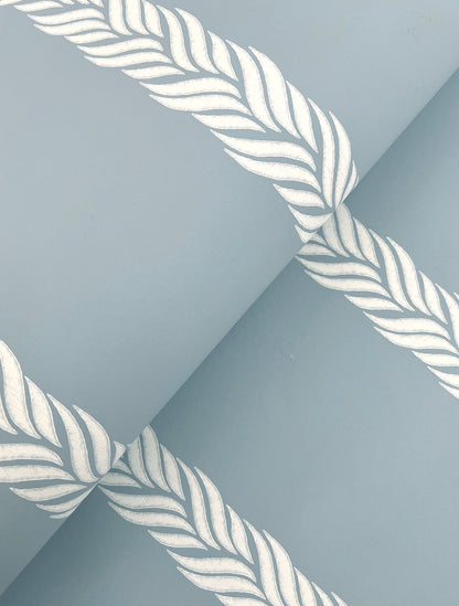 York Wallcoverings Classics Braided Stripe Blue Wallpaper Transitional Stripes Blues   - GT4546