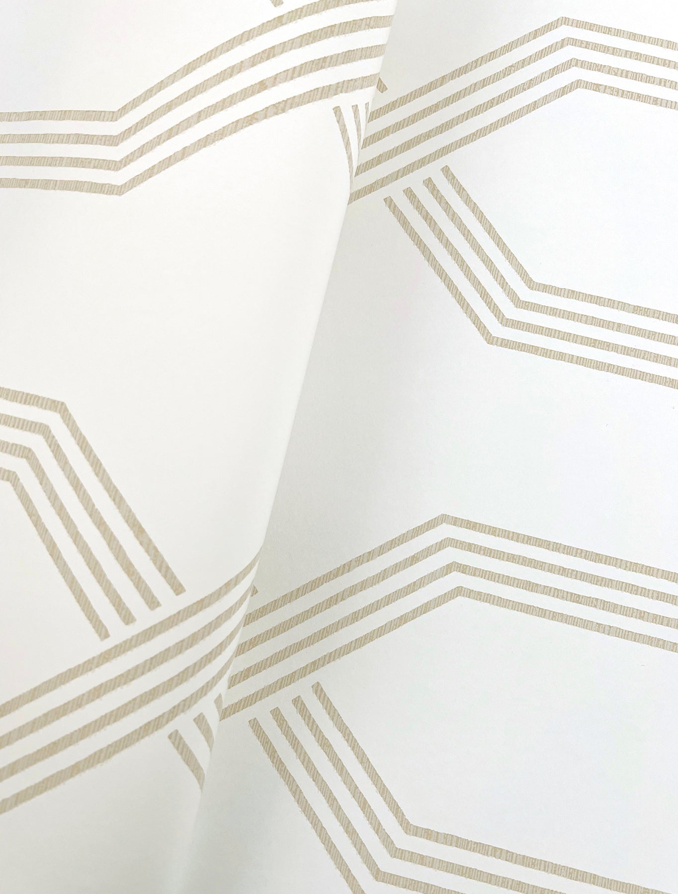 York Wallcoverings Classics Palisade Beige Wallpaper Transitional Geometrics Neutrals   - GT4551