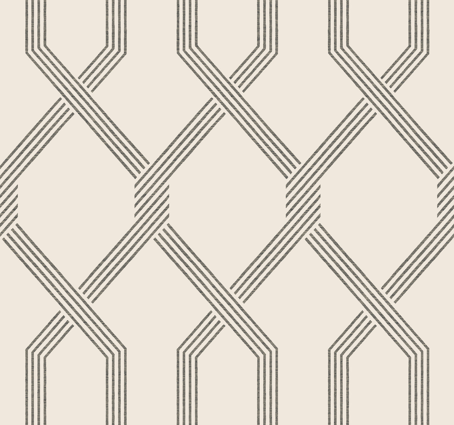 York Wallcoverings Classics Palisade Black Wallpaper Transitional Geometrics Blacks   - GT4552