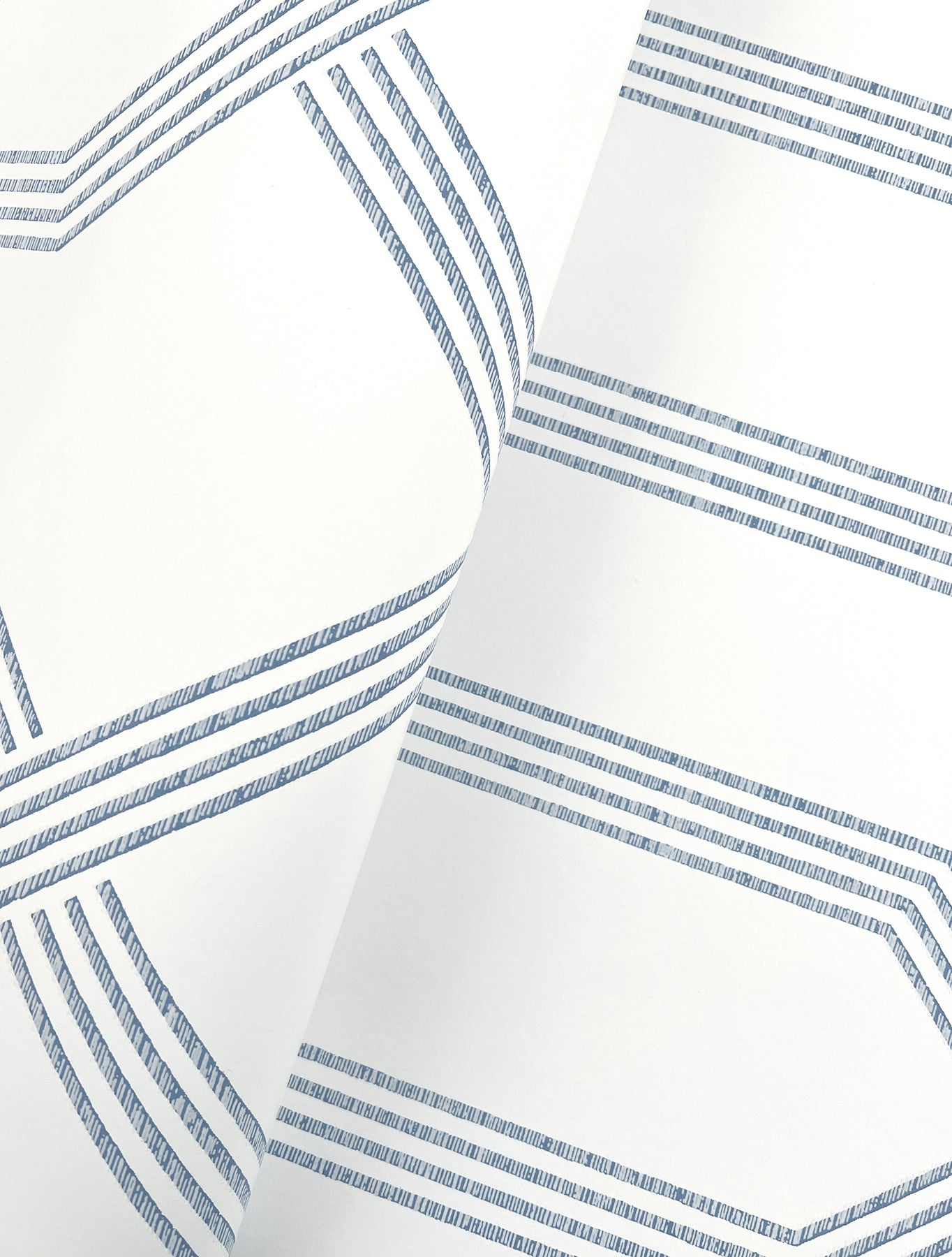 York Wallcoverings Classics Palisade Blue Wallpaper Transitional Geometrics Blues   - GT4553