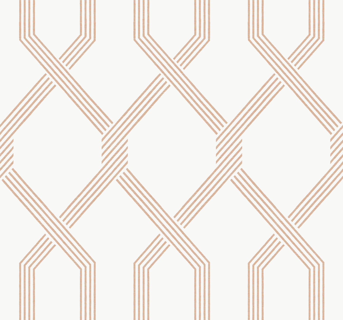 York Wallcoverings Classics Palisade Coral Wallpaper Transitional Geometrics Oranges   - GT4554