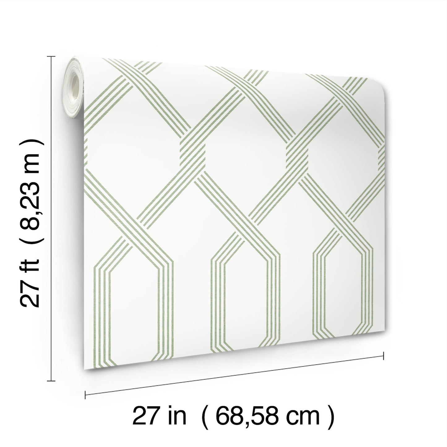 York Wallcoverings Classics Palisade Green Wallpaper Transitional Geometrics Greens   - GT4555