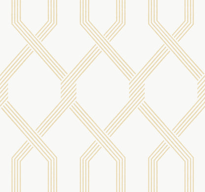York Wallcoverings Classics Palisade Yellow Wallpaper Transitional Geometrics Yellows   - GT4556