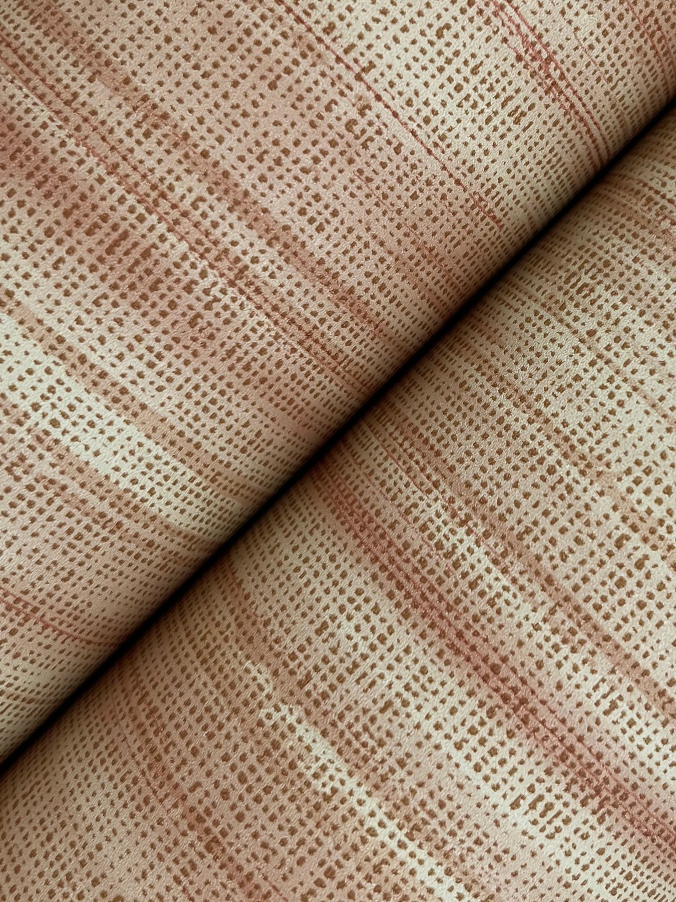 York Wallcoverings Classics Brushed Linen Brick Wallpaper Transitional Weaves Reds   - GT4565