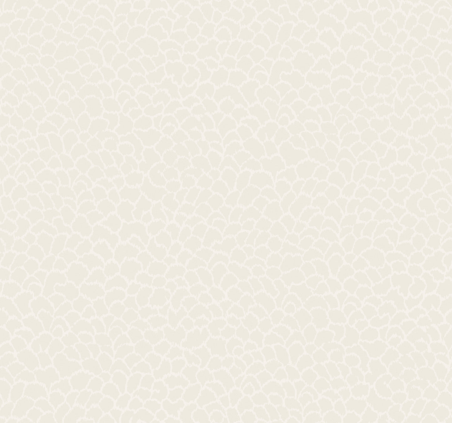 White wallpaper with cream reptile-scale texture and beige outlines.