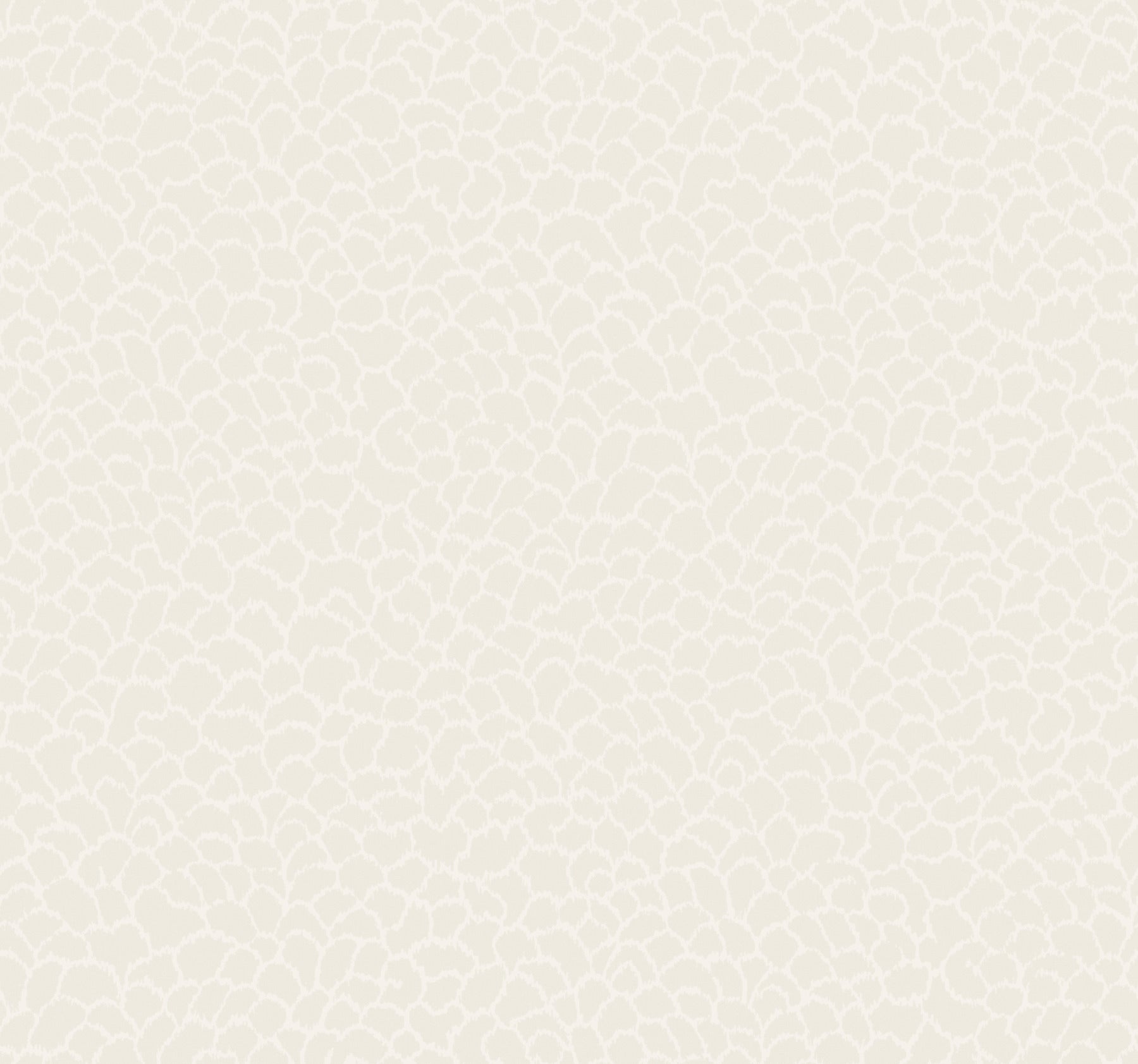 White wallpaper with cream reptile-scale texture and beige outlines.