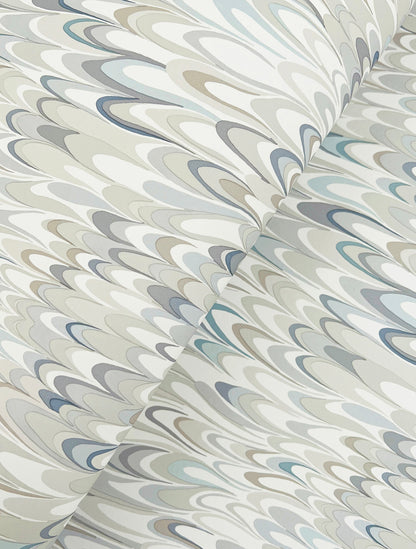 York Wallcoverings Classics Aslan Blue Wallpaper Eclectic Bohemian Blues   - GT4584