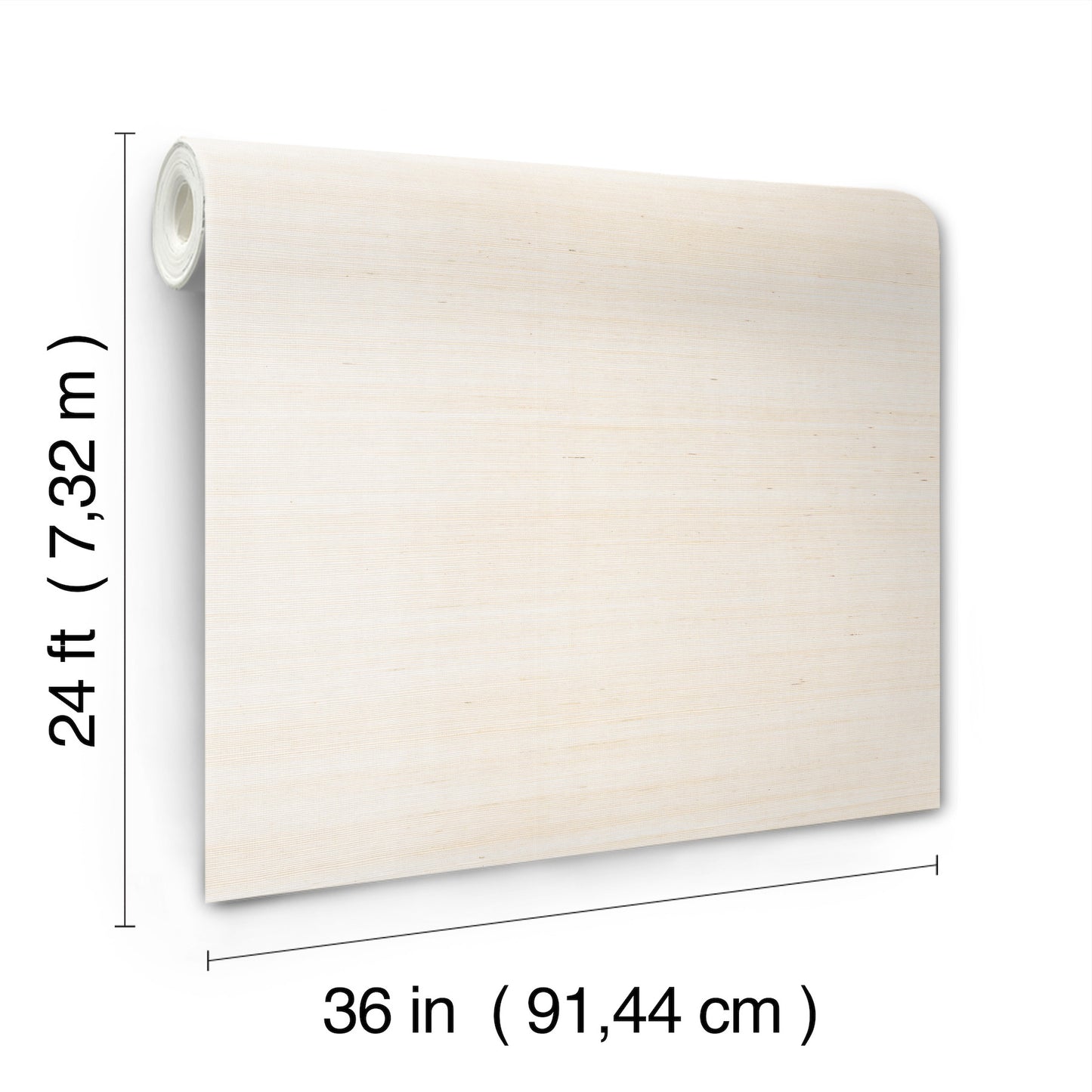 York Wallcoverings Designer Sisals Fan Deck Maguey Sisal Cream Wallpaper Traditional Grasscloth Whites and Off-Whites   - GV0100NWFD