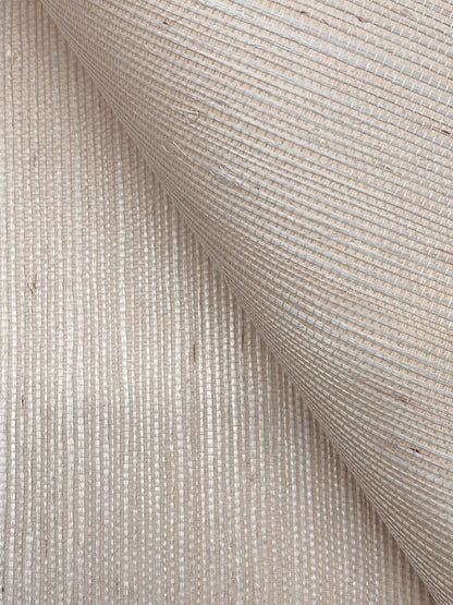 York Wallcoverings Designer Sisals Fan Deck Maguey Sisal Porcelain Wallpaper Traditional Grasscloth Whites and Off-Whites   - GV0101NWFD