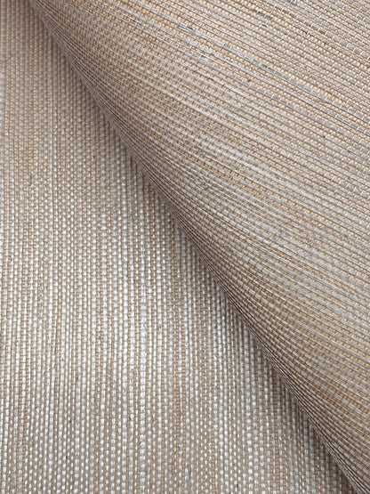 York Wallcoverings Designer Sisals Fan Deck Maguey Sisal Dune Wallpaper Traditional Grasscloth Browns   - GV0106NWFD