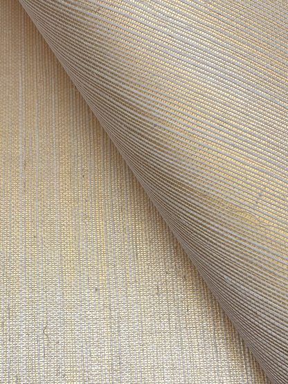 York Wallcoverings Designer Sisals Fan Deck Maguey Sisal Gold Wallpaper Traditional Grasscloth Metallics   - GV0111NWFD
