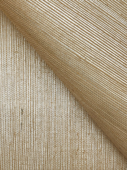 York Wallcoverings Designer Sisals Fan Deck Maguey Sisal Gold Wallpaper Traditional Grasscloth Metallics   - GV0114NWFD