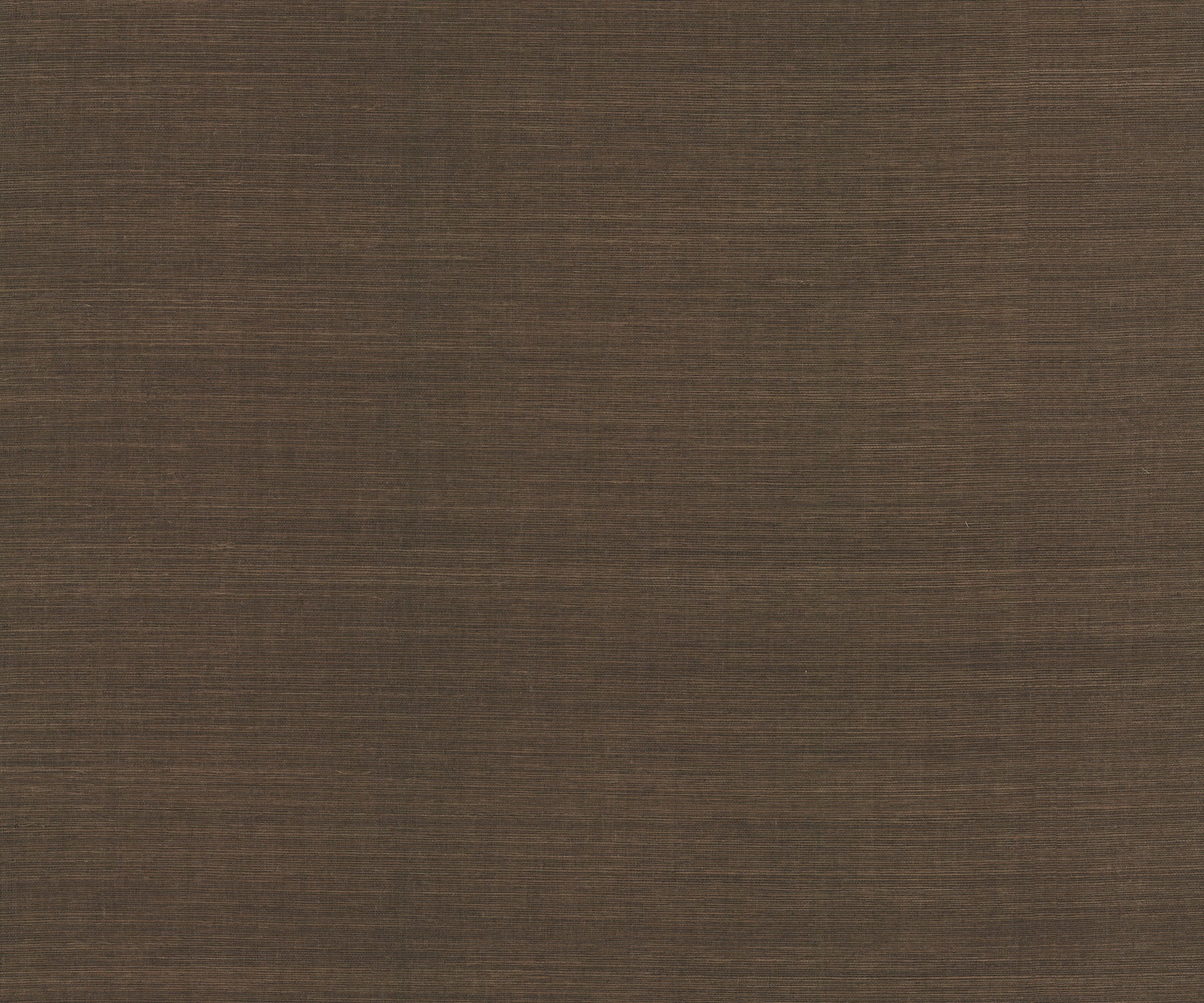 Dark walnut sisal wallpaper with a subtle woven grasscloth texture.