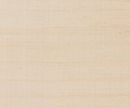 Beige grasscloth wallpaper sample with a sisal-like woven texture.