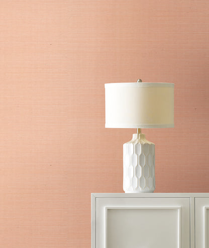 York Wallcoverings Grasscloth and Natural Resource Maguey Sisal Cameo Wallpaper Traditional Grasscloth Pinks   - GV0126NW