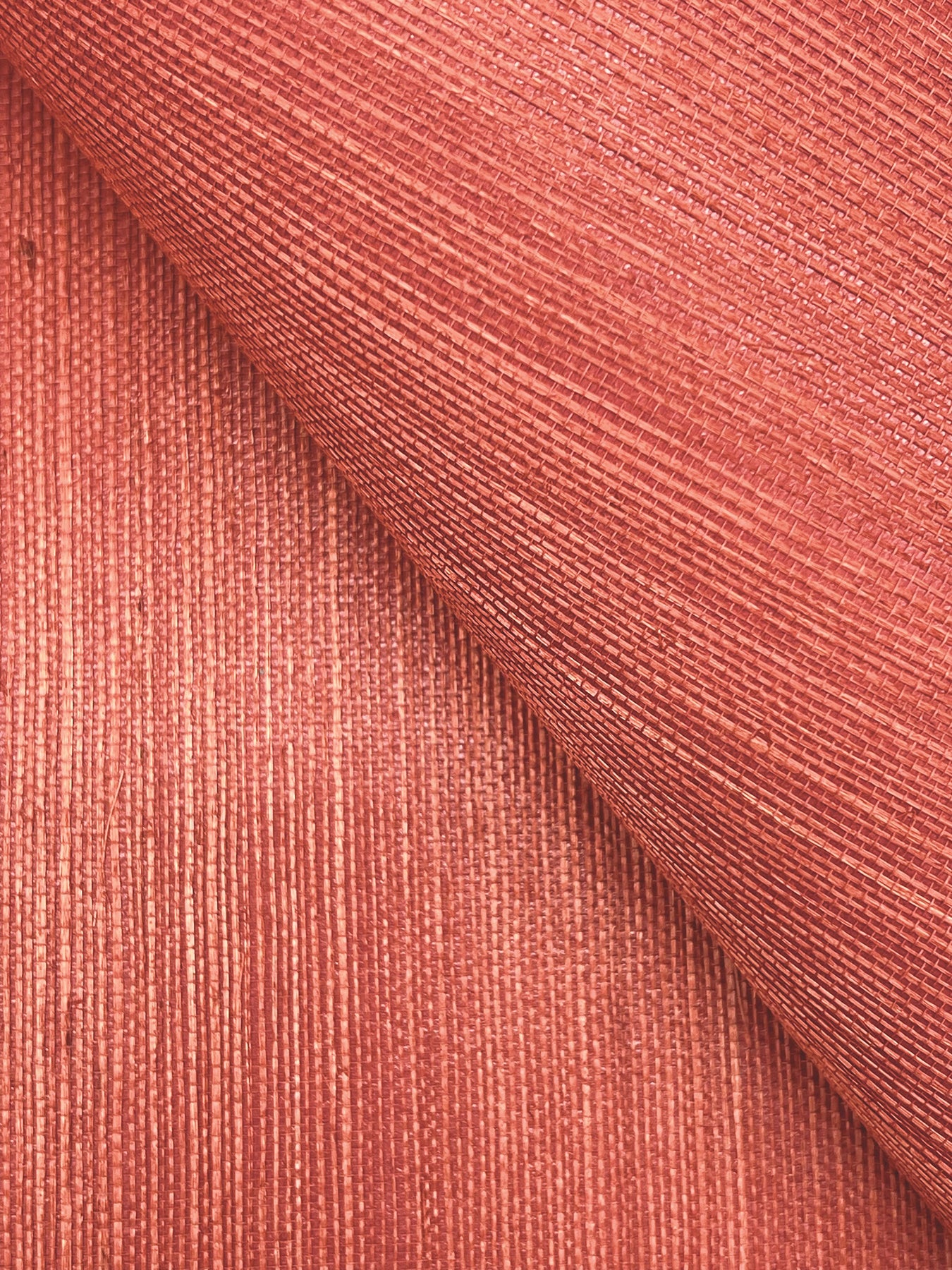 York Wallcoverings Designer Sisals Fan Deck Maguey Sisal Rhubarb Wallpaper Traditional Grasscloth Oranges   - GV0131NWFD