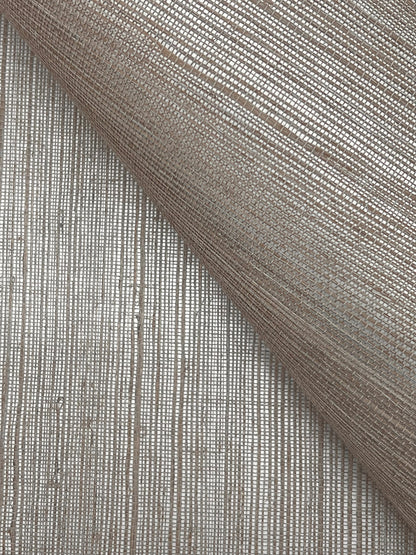 York Wallcoverings Designer Sisals Fan Deck Maguey Sisal Silver Wallpaper Traditional Grasscloth Metallics   - GV0135NWFD