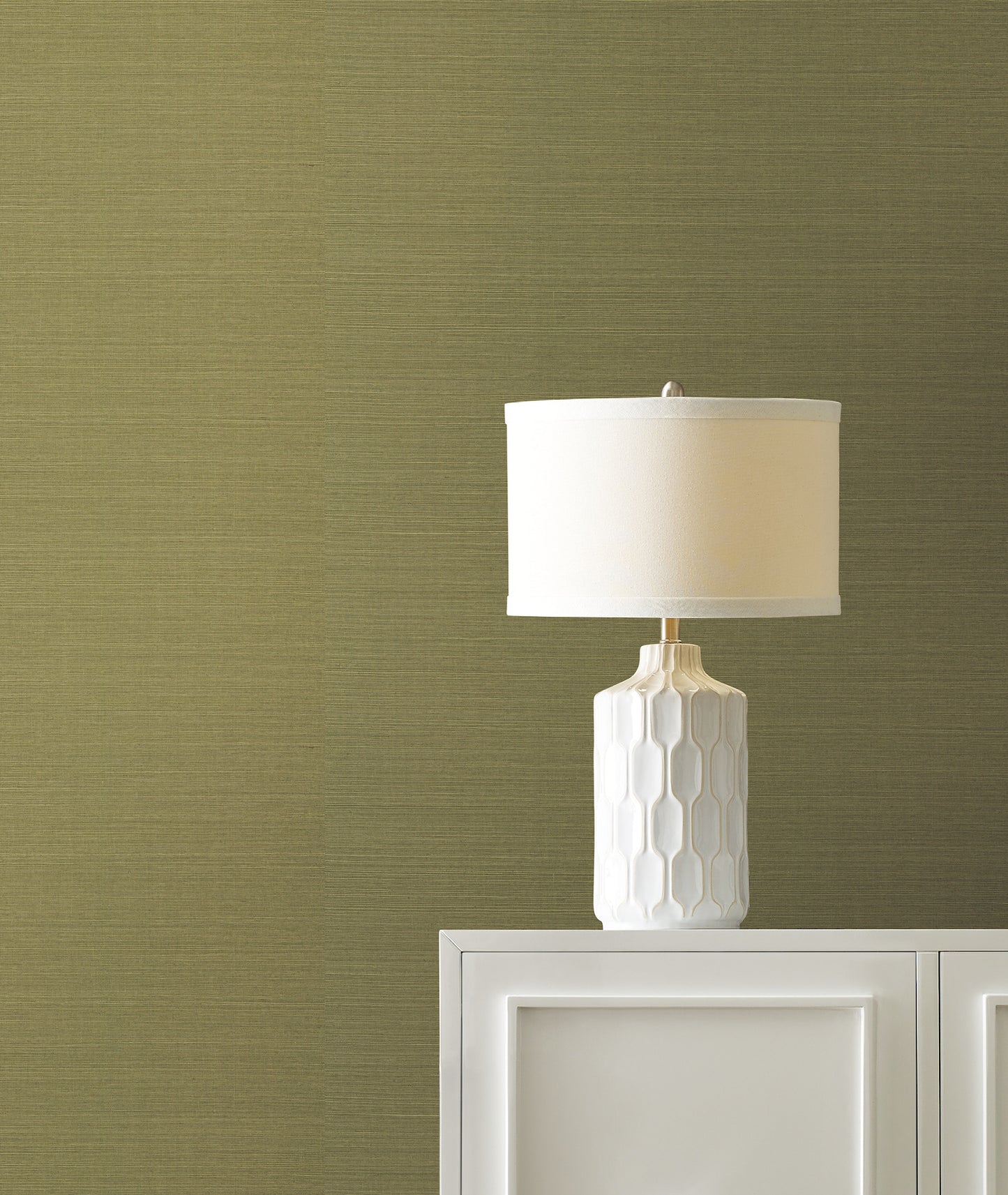 York Wallcoverings Designer Sisals Fan Deck Maguey Sisal Fern Wallpaper Traditional Grasscloth Greens   - GV0145NWFD