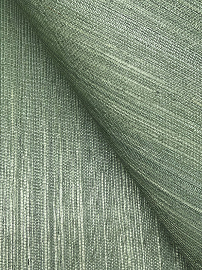 York Wallcoverings Designer Sisals Fan Deck Maguey Sisal Sage Wallpaper Traditional Grasscloth Greens   - GV0146NWFD