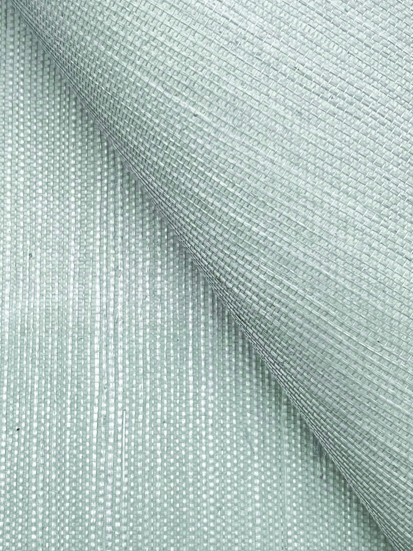 York Wallcoverings Designer Sisals Fan Deck Maguey Sisal Celadon Wallpaper Traditional Grasscloth Greens   - GV0157NWFD