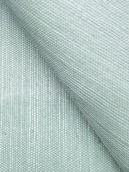 York Wallcoverings Designer Sisals Fan Deck Maguey Sisal Celadon Wallpaper Traditional Grasscloth Greens   - GV0157NWFD