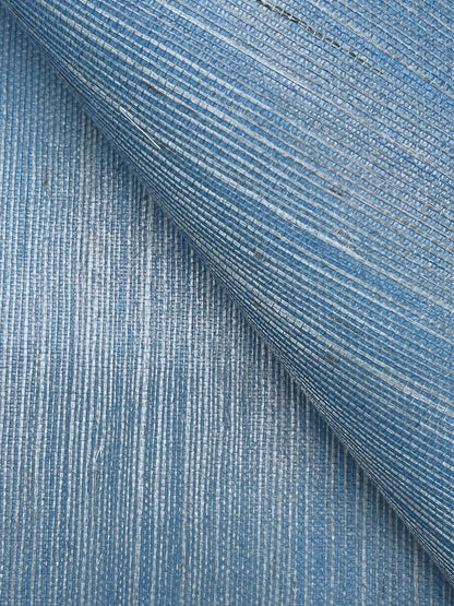 York Wallcoverings Grasscloth and Natural Resource Maguey Sisal Azure Wallpaper Traditional Grasscloth Blues   - GV0162NW