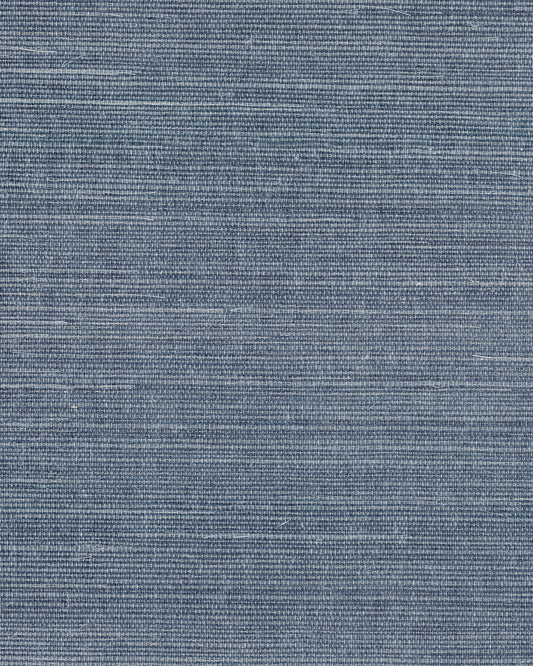 York Wallcoverings Grasscloth and Natural Resource Maguey Sisal Denim Wallpaper Traditional Grasscloth Blues   - GV0163NW