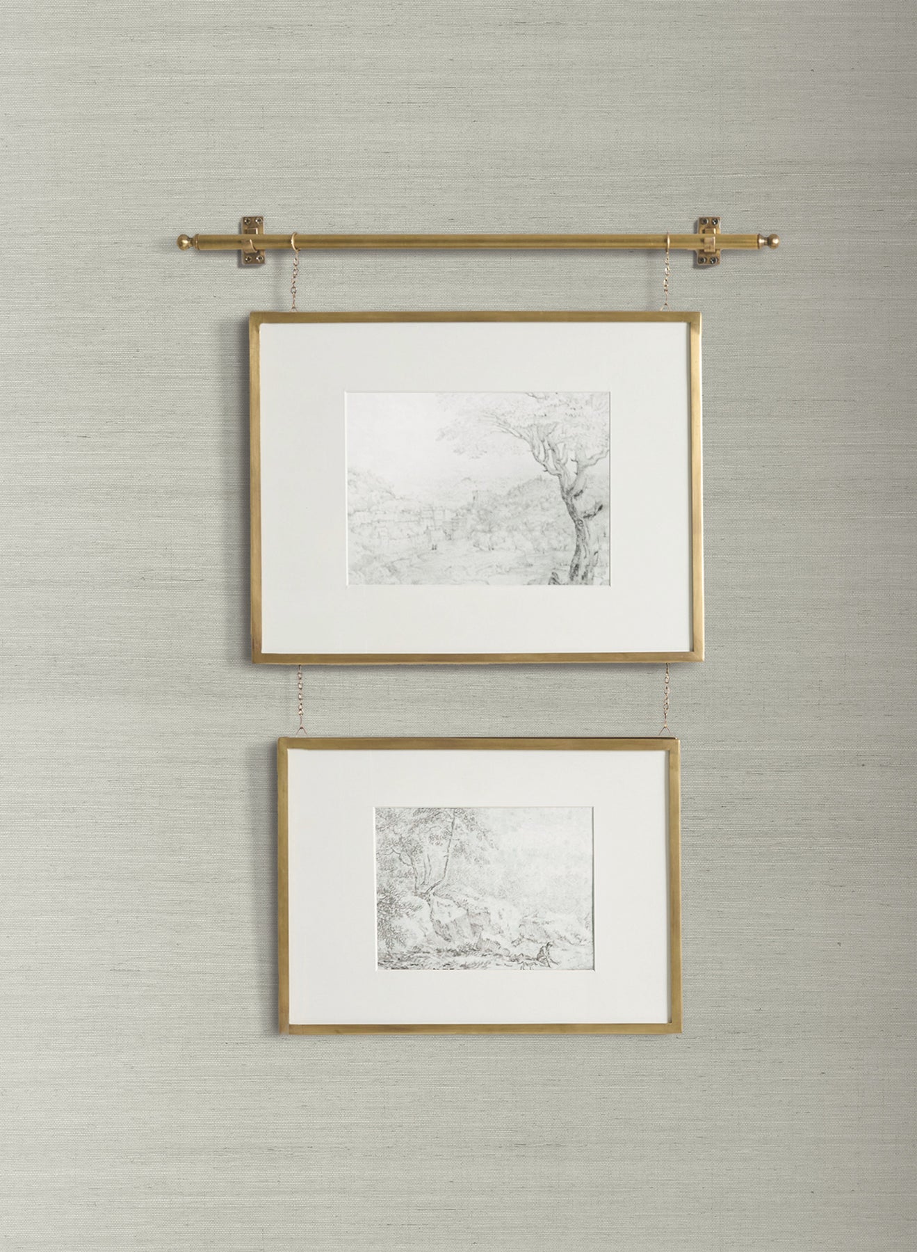 York Wallcoverings Designer Sisals Fan Deck Plain Grey Grass Wallpaper Traditional Grasscloth Greys   - GV0167MH