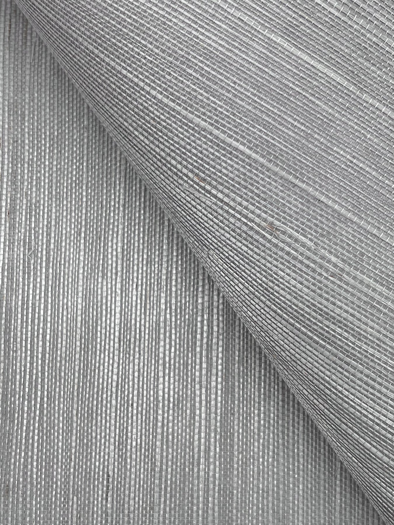 York Wallcoverings Designer Sisals Fan Deck Maguey Sisal Pewter Wallpaper Traditional Grasscloth Greys   - GV0168NWFD