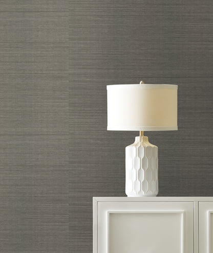 York Wallcoverings Grasscloth and Natural Resource Maguey Sisal Smoke Wallpaper Traditional Grasscloth Greys   - GV0171NW