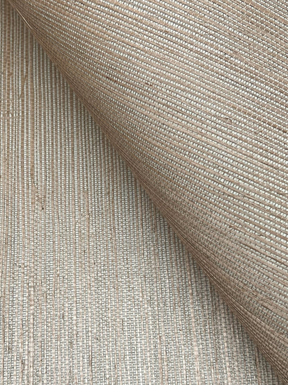 York Wallcoverings Designer Sisals Fan Deck Maguey Sisal Putty Wallpaper Traditional Grasscloth Browns   - GV0175NWFD