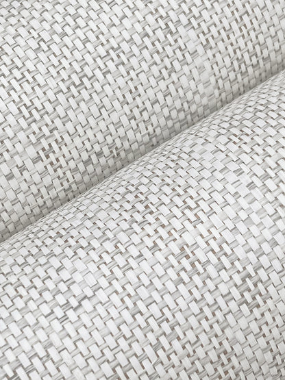 York Wallcoverings Lemieux et Cie Signature Kami Paperweave Smoke Wallpaper Feature Wall Paper Weave Beiges   - GV0182LM