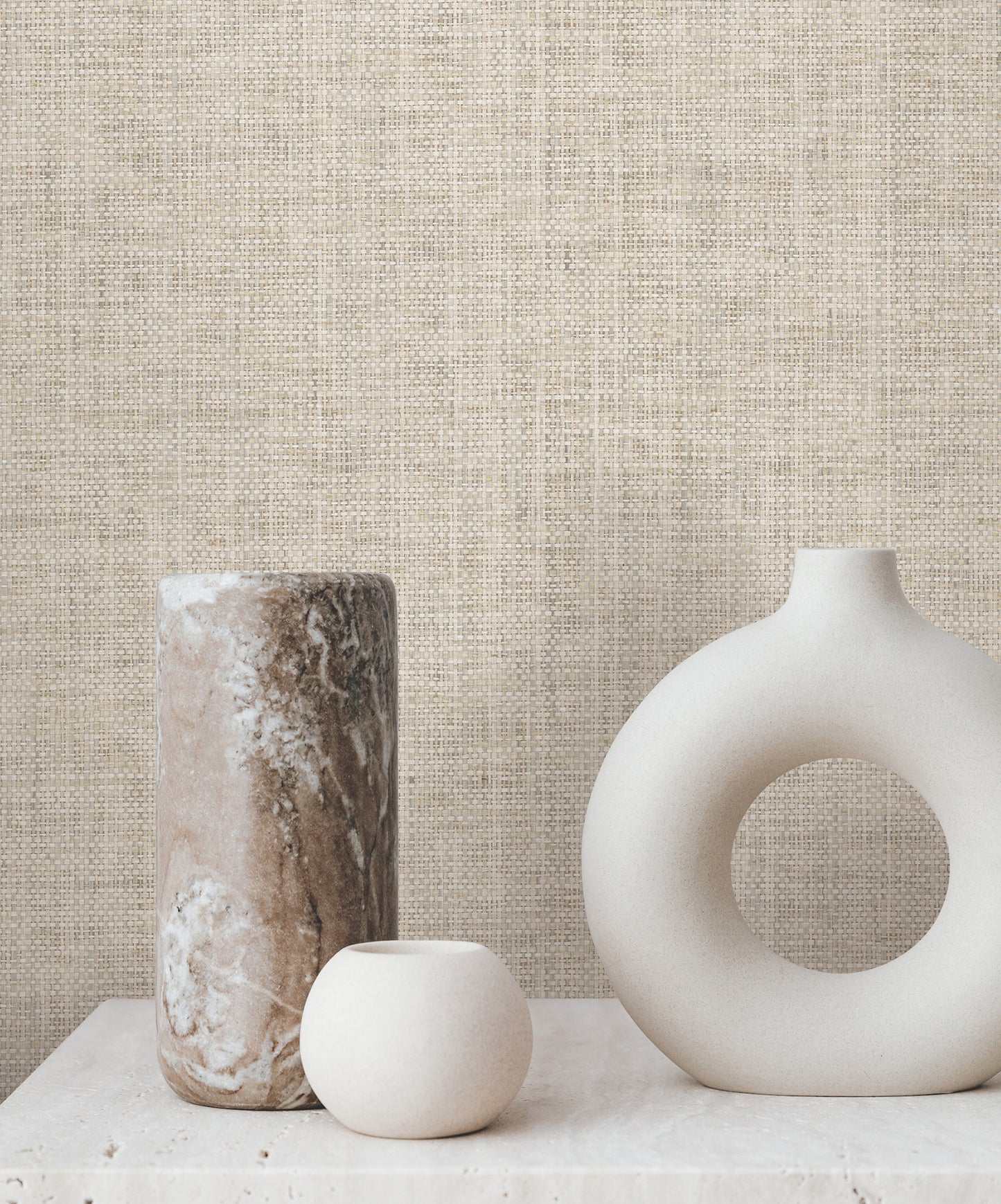 York Wallcoverings Grasscloth and Natural Resource Edo Paperweave Fog Wallpaper Traditional Grasscloth Greys   - GV0184