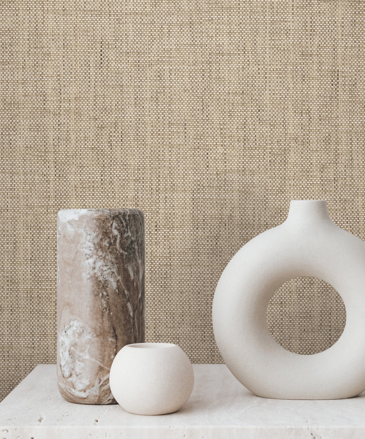 York Wallcoverings Grasscloth and Natural Resource Edo Paperweave Mushroom Wallpaper Traditional Grasscloth Browns   - GV0186