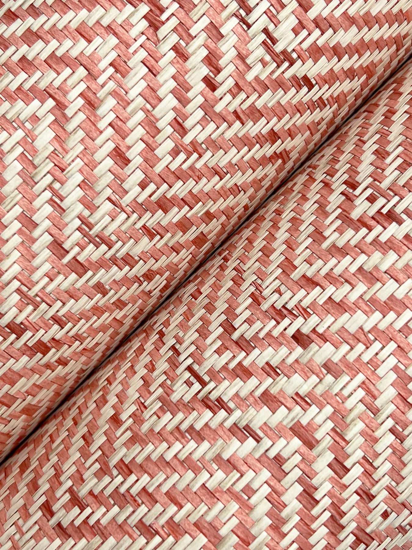 York Wallcoverings Grasscloth and Natural Resource Tailored Weave Red Wallpaper Traditional Grasscloth Reds   - GV0192
