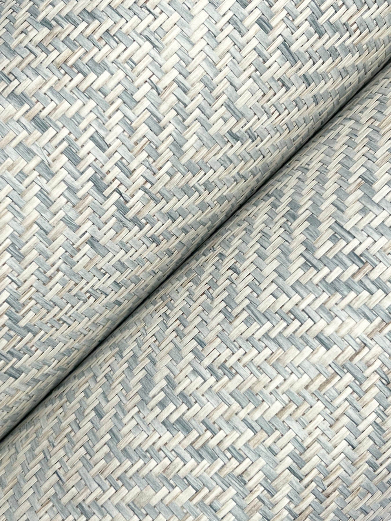 York Wallcoverings Grasscloth and Natural Resource Tailored Weave Sea Glass Wallpaper Traditional Grasscloth Blues   - GV0195