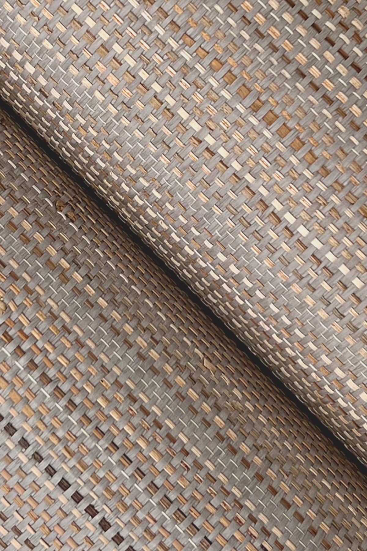 York Wallcoverings Grasscloth and Natural Resource Marled Abaca Grey Wallpaper Traditional Grasscloth Greys   - GV0203