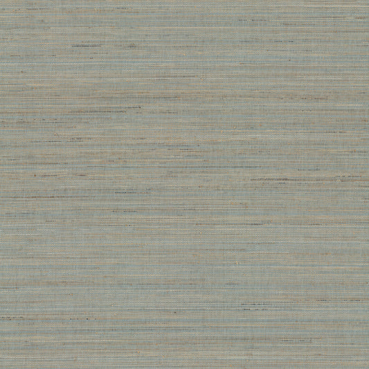 York Wallcoverings Grasscloth and Natural Resource Marled Abaca Spruce Wallpaper Traditional Grasscloth Greens   - GV0204