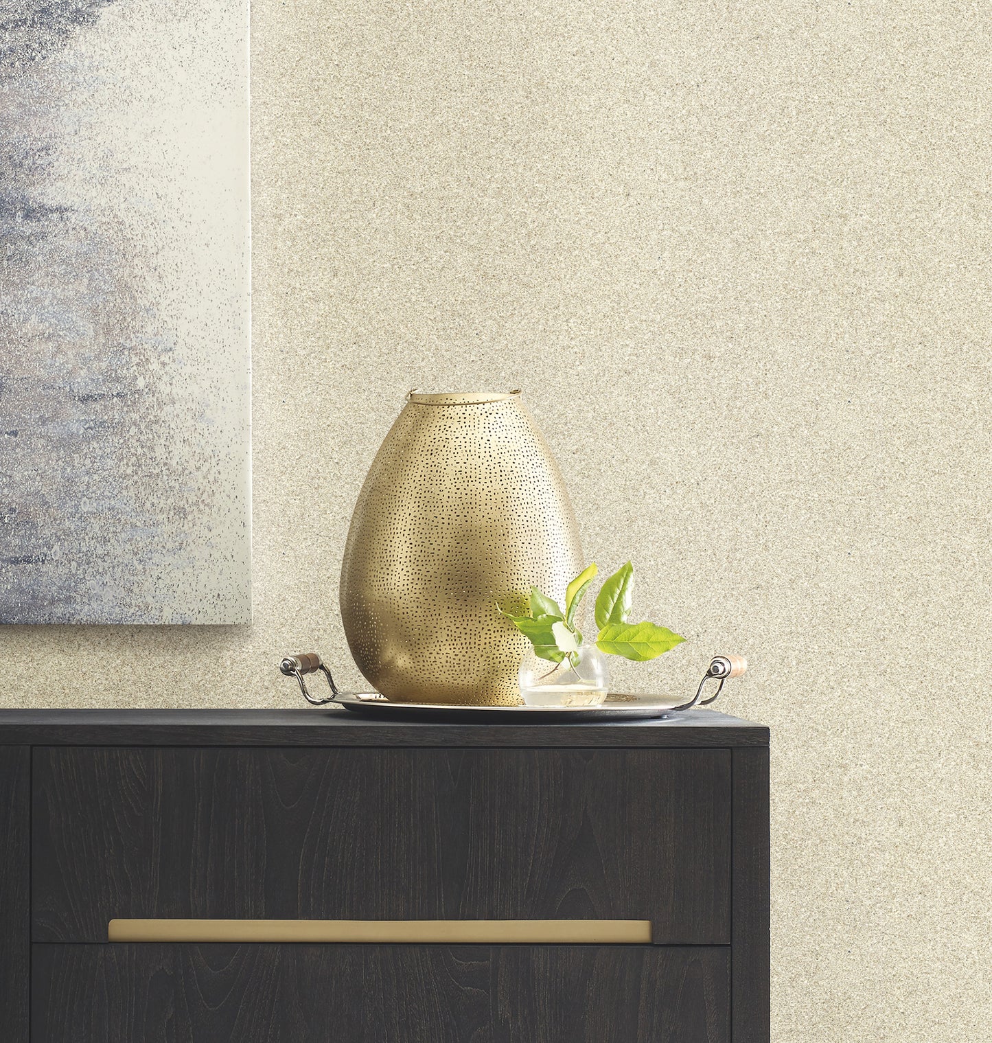York Wallcoverings Grasscloth and Natural Resource Terra Mica Crystal Wallpaper Traditional Raised Prints Whites and Off-Whites   - GV0211