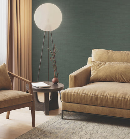York Wallcoverings Grasscloth and Natural Resource Horizon Paperweave Green Wallpaper Traditional Grasscloth Greens   - GV0222