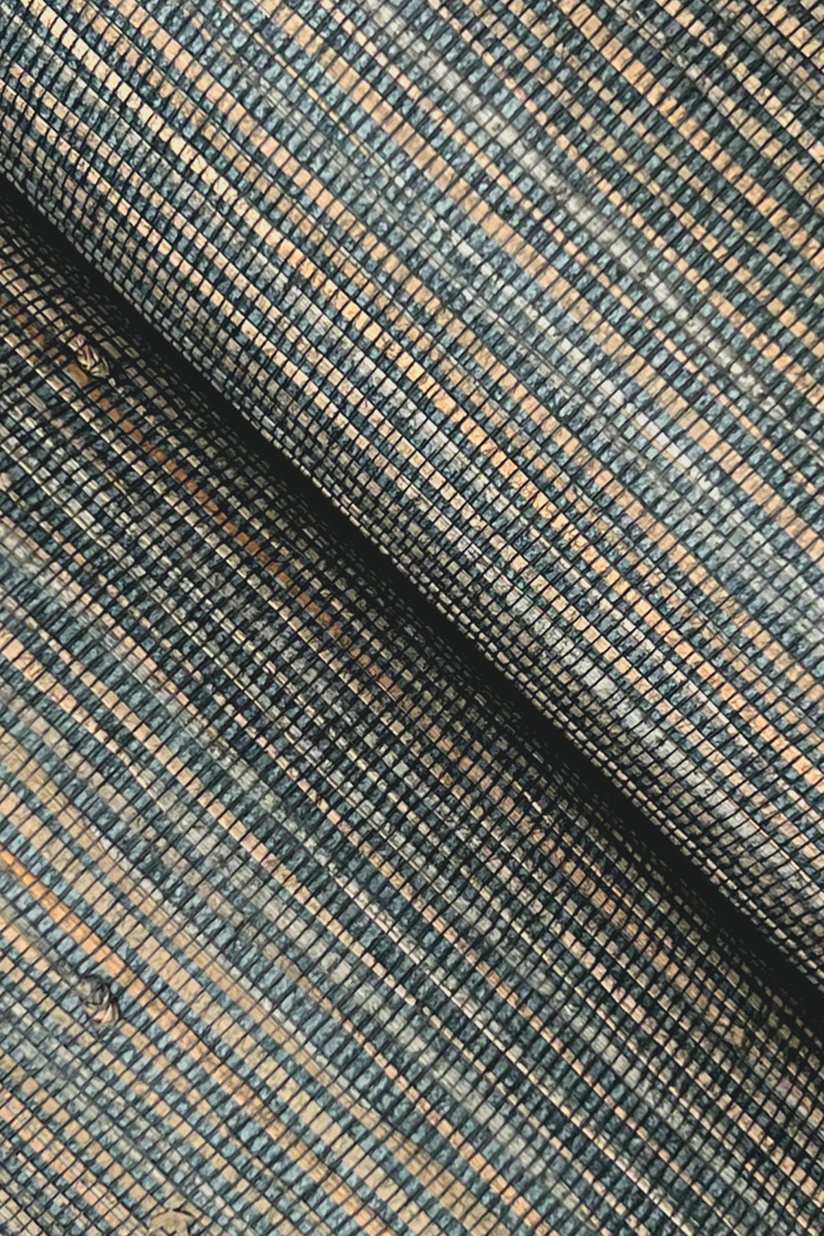 York Wallcoverings Grasscloth and Natural Resource Knotted Grass Dark Teal Wallpaper Traditional Grasscloth Blues   - GV0234