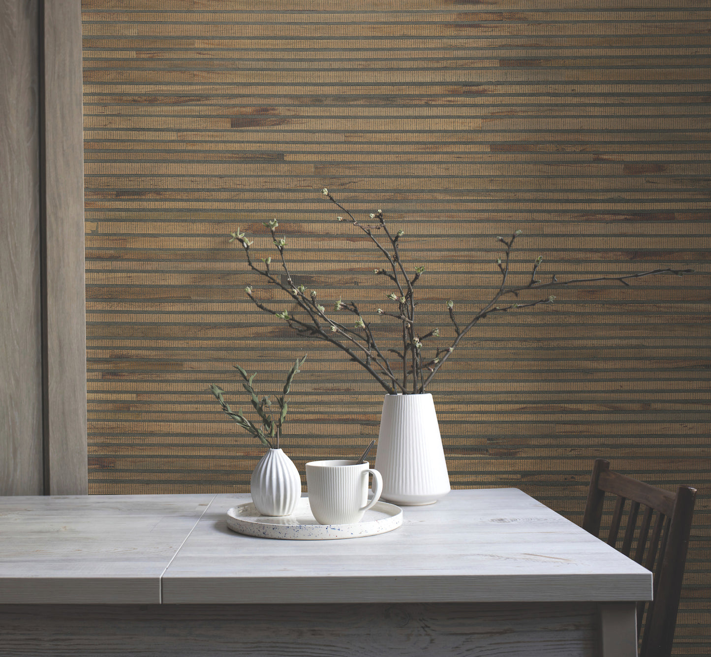 York Wallcoverings Grasscloth and Natural Resource Hyacinth Leaf Natural Wallpaper Traditional Novelty Browns   - GV0236