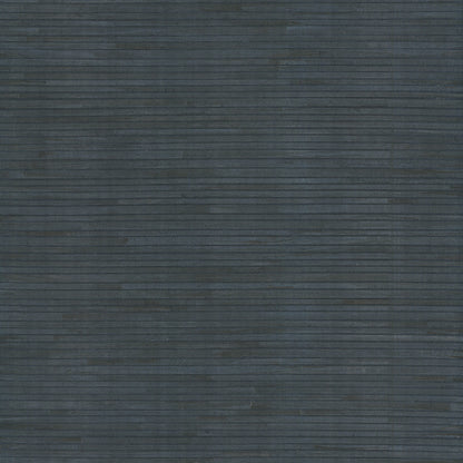 York Wallcoverings Grasscloth and Natural Resource Hyacinth Leaf Navy Wallpaper Traditional Novelty Blacks   - GV0237
