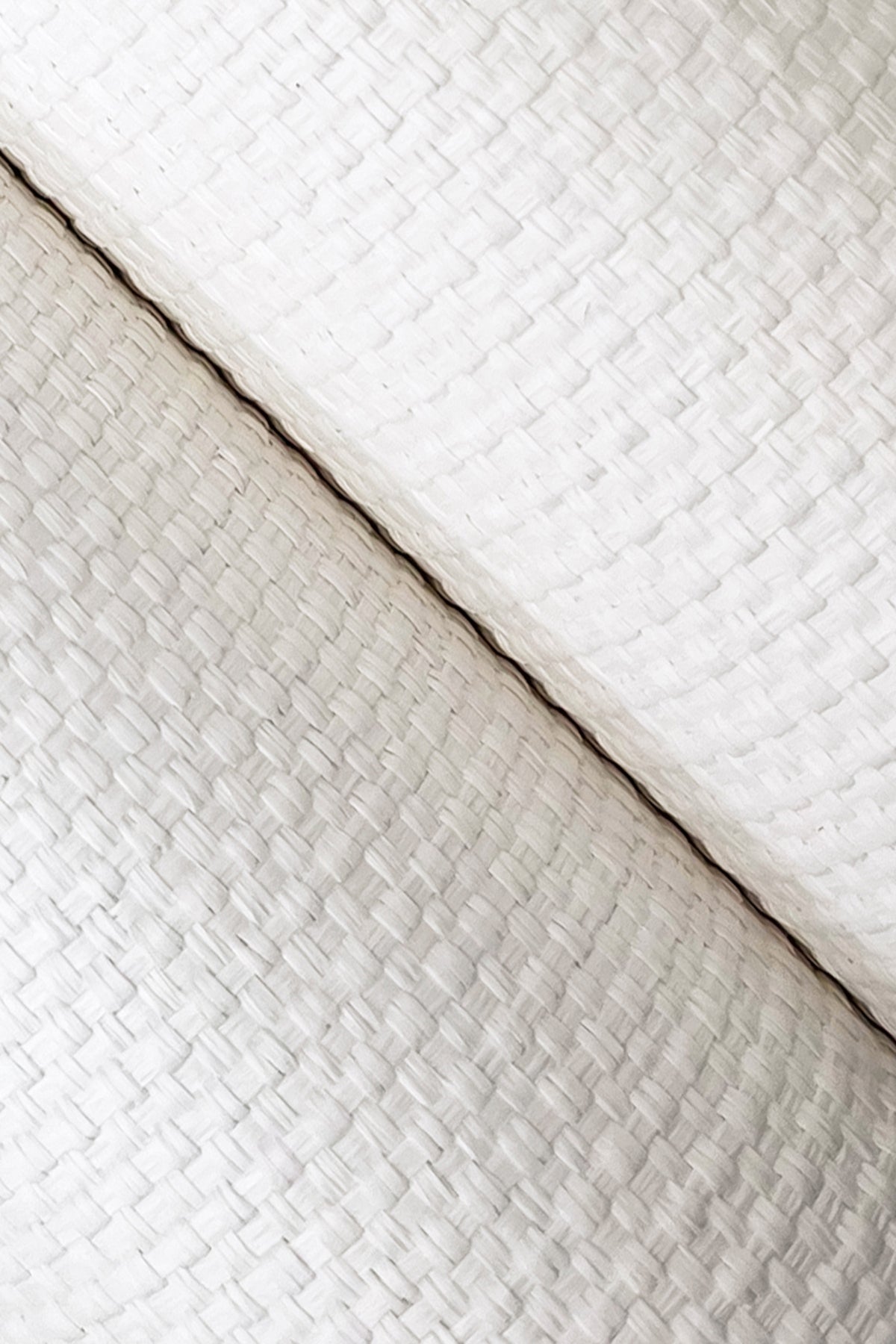 York Wallcoverings Grasscloth and Natural Resource Wicker Work White Wallpaper Feature Wall Grasscloth Whites and Off-Whites   - GV0262